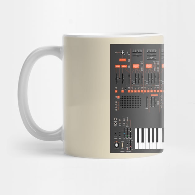 ARP 2600 - Orange/Grey - With Keyboard by RetroFitted